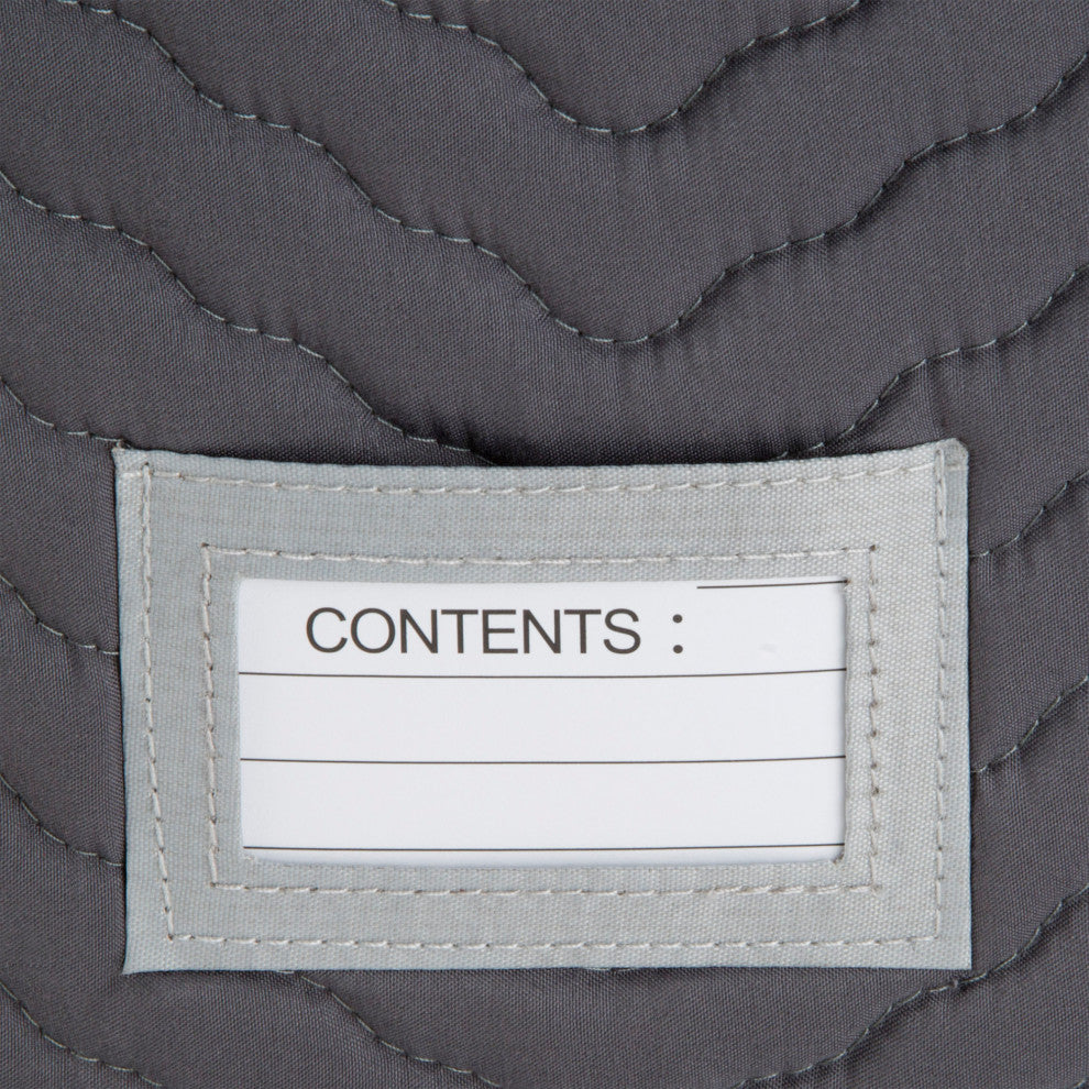 Quilted Microfiber China Cups Storage Chest Grey
