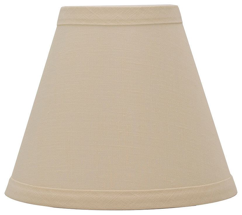3x6x5" Linen Chandelier Lamp Shade, Eggshell