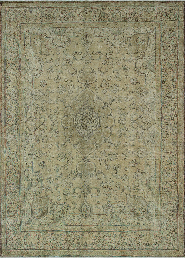 Fine Vintage Distressed Leena Beige Rug