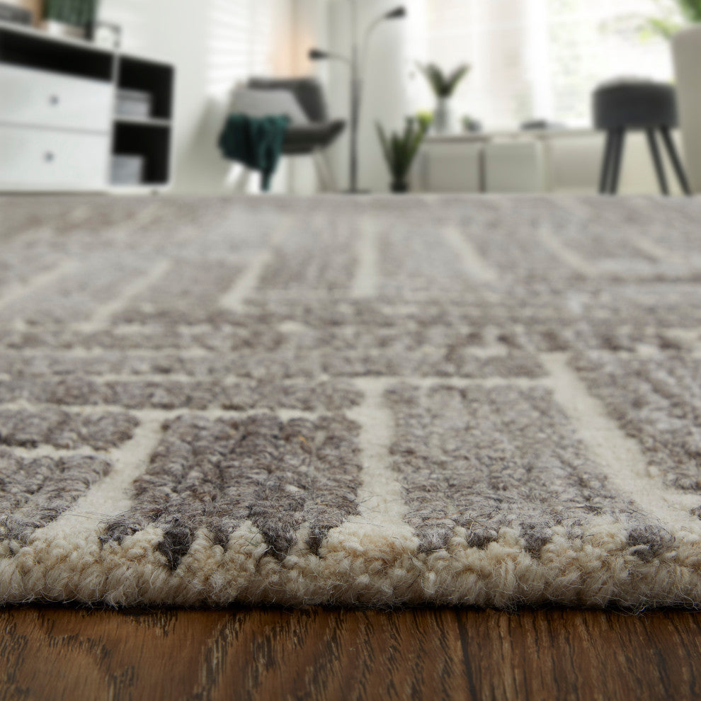 Weave & Wander Saena Taupe/Natural Rug, 8'x8' Round
