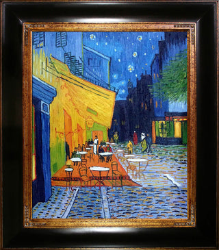 Cafe Terrace at Night, 26" X 30", Opulent Frame 26" X 30"