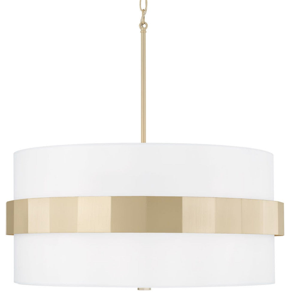 Capital Lighting 346241 Sutton 4 Light 26"W Drum Chandelier - Soft Gold