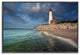 38" Beach With White Light House 6 Giclee Wrap Canvas Wall Art