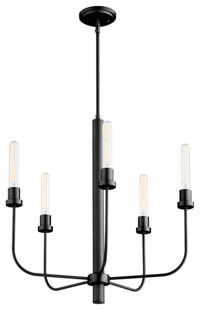 Quorum Sheridan 5-Light Chandelier 612-5-59, Matte Black