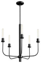 Quorum Sheridan 5-Light Chandelier 612-5-59, Matte Black