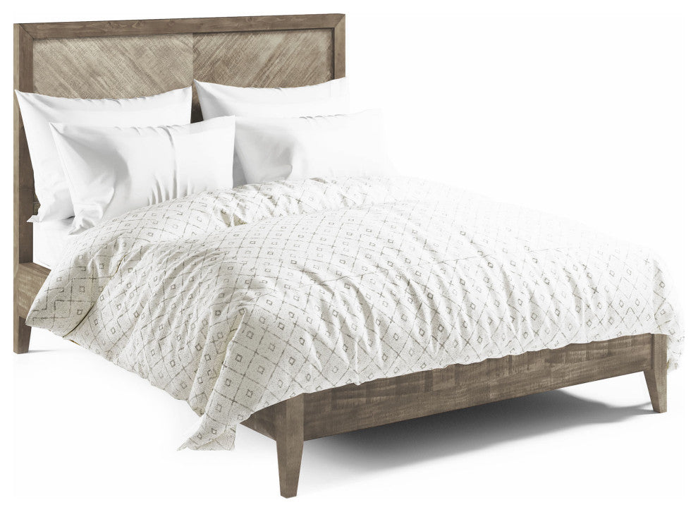 Silas Mid-Century Bed, Gray, King
