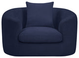 Penelope Upholstered Chair, Navy, Chenille Fabric