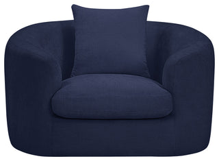 Penelope Upholstered Chair, Navy, Chenille Fabric