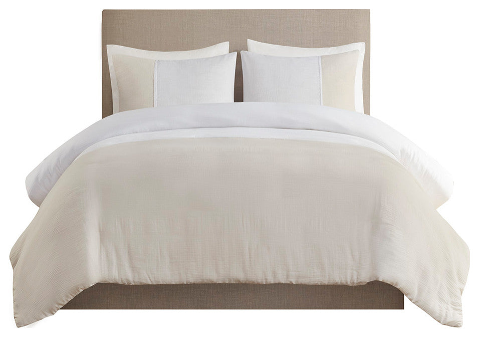 Beautyrest Miro 3 Piece Gauze Oversized Duvet Cover Set