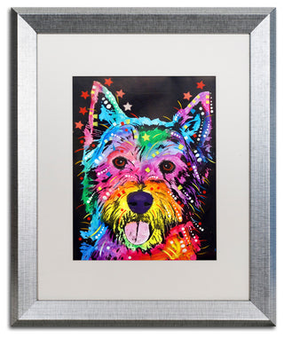 Dean Russo 'Westie' Framed Art, Silver Frame, 16"x20", White Matte