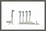"Duck Duck Goose" Framed Painting Print, 36"x24"