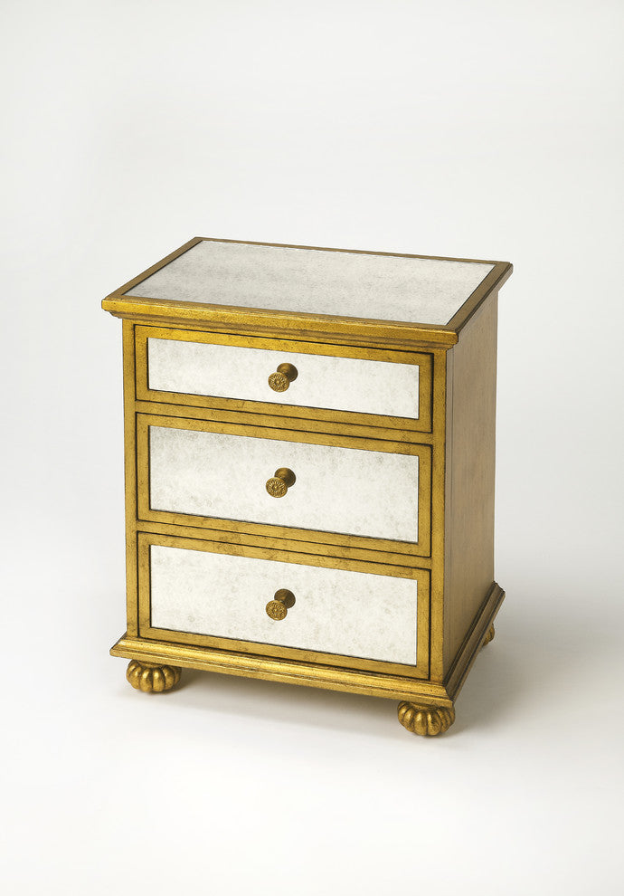 Grable Gold Leaf Accent Chest