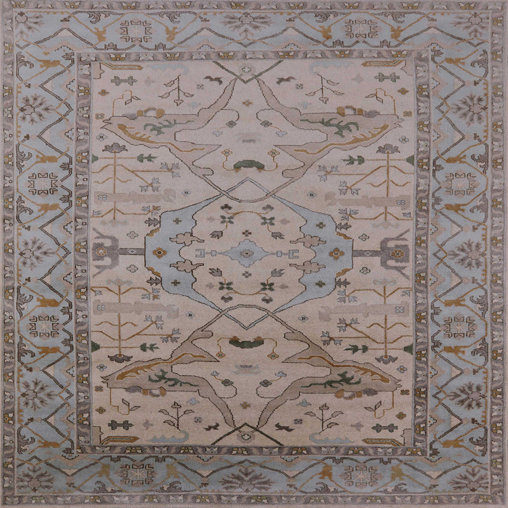 Ahgly Company Indoor Square Mid-Century Modern Area Rugs, 7' Square