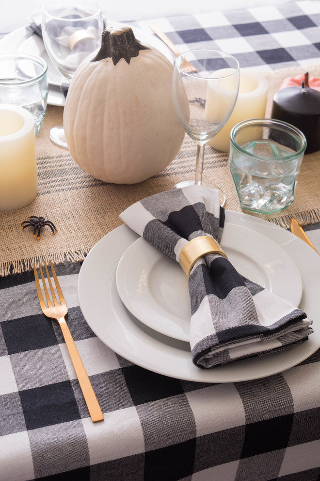 Mineral Middle Stripe Burlap Table Runner 14X108