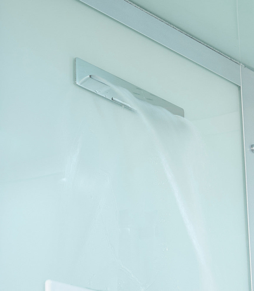 Platinum Arezzo Walk-in Steam Shower Sauna Spa w/ jets Smart TV Bluetooth, White, Left Position