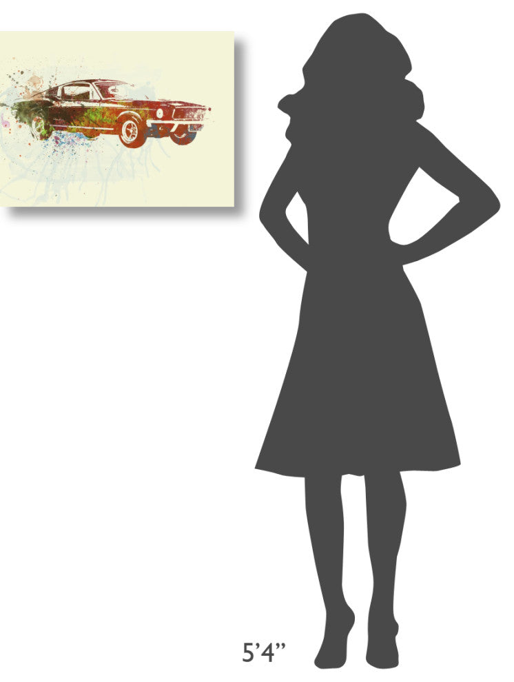 "Ford Mustang Watercolor" Fine Art Print