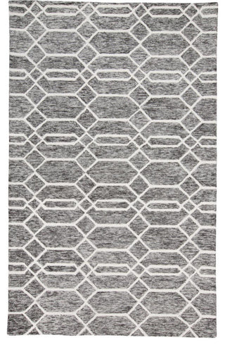 Weave & Wander Natal Rug, Charcoal/Ivory, 9'x12'