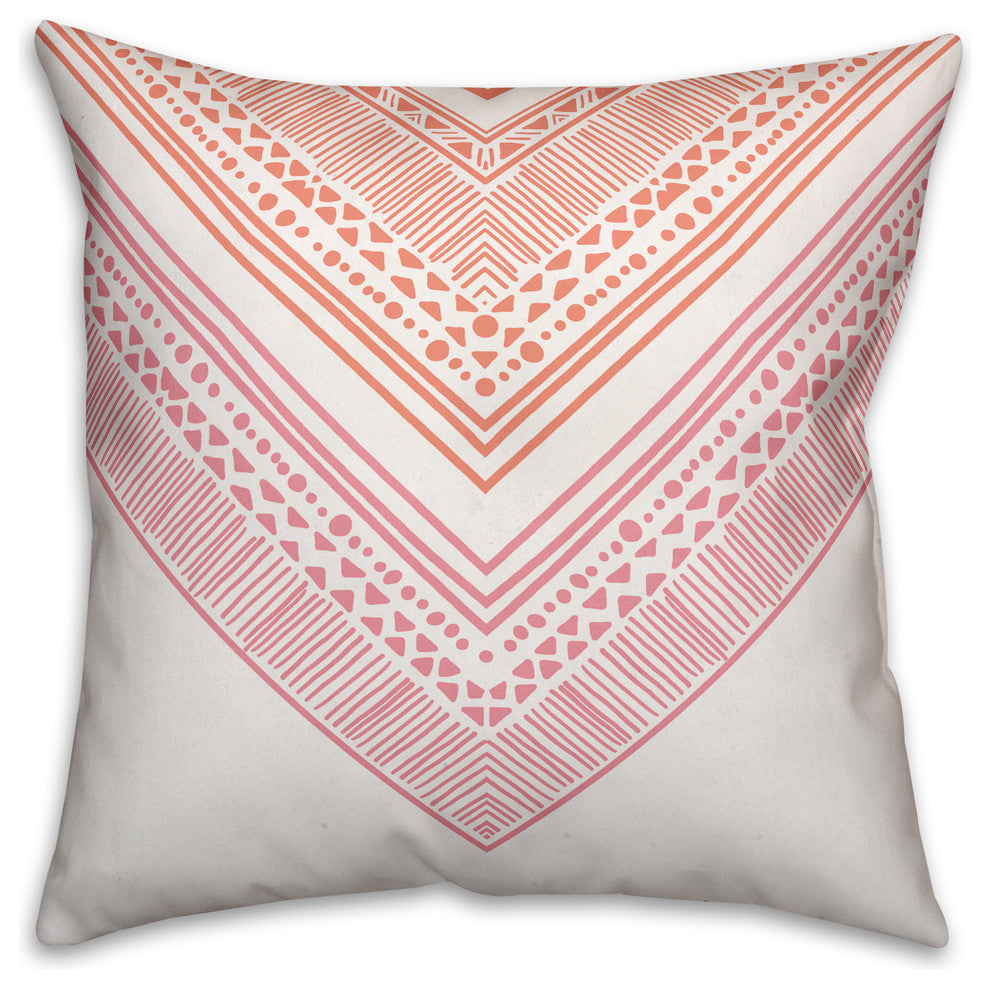 Hit Snooze Pink and Orange Spun Poly Pillow, 18x18