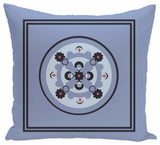 Kaleidoscope Geometric Print Pillow, Cornflower, 26"x26"
