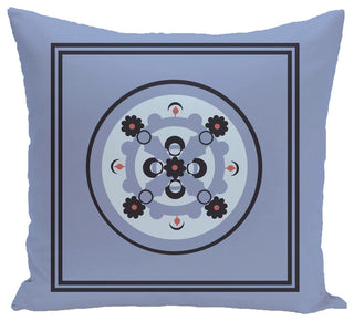 Kaleidoscope Geometric Print Pillow, Cornflower, 26"x26"