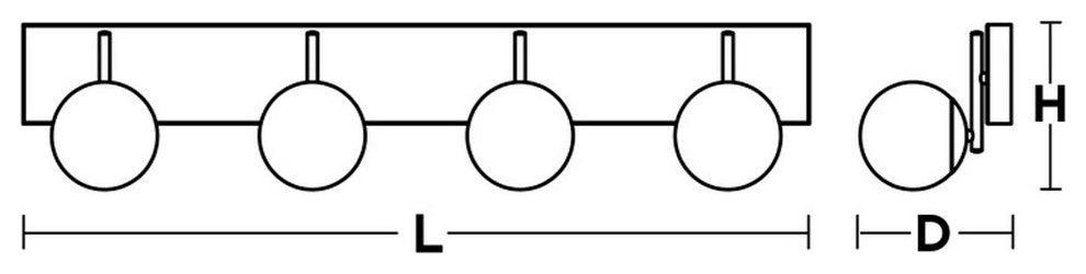 Metropolitan 38" LED Vanity, Black