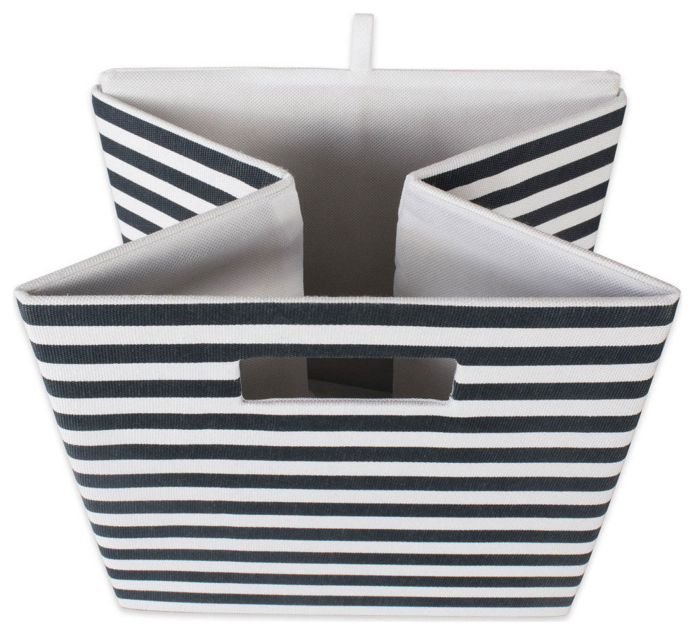Polyester Cube Pinstripe Black Square 13"x13"x13"