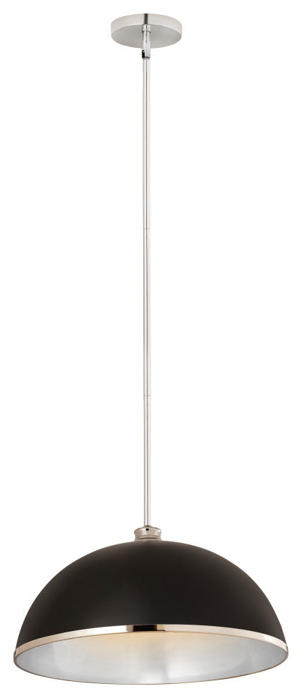Zlite 1004P20-MB-CH 1-Light Pendant, Matte Black