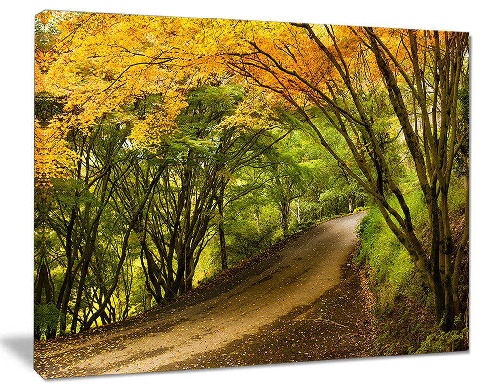 "Country Lane in Green Forest" Wall Art Landscape, 40"x30"