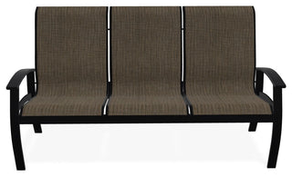 Belle Isle Sling 3-Seat Outdoor Sofa, Kora/Black