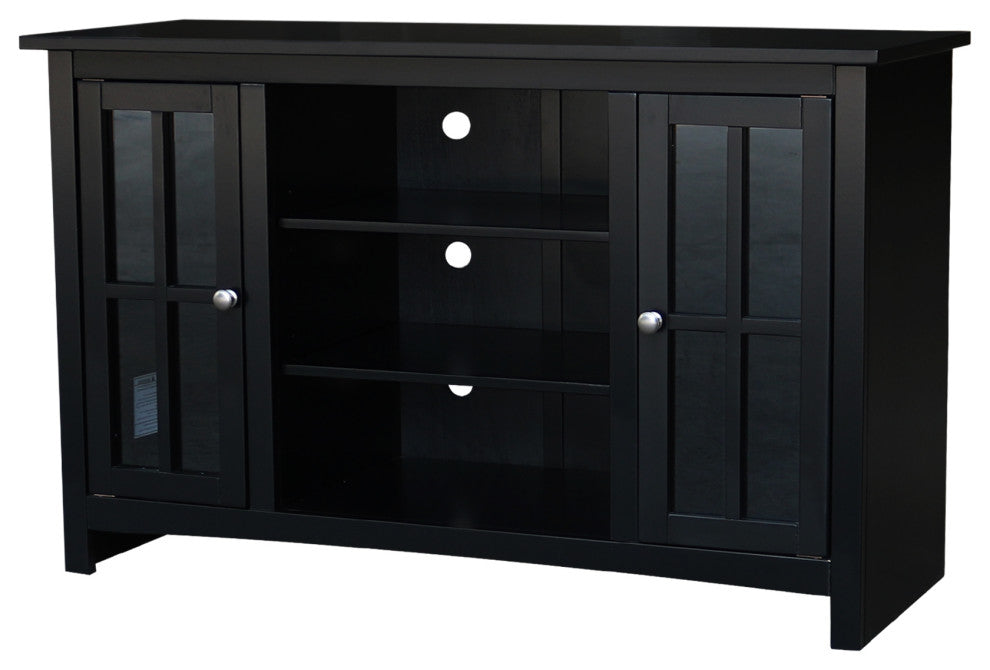 Entertainment / TV Stand - With 2 Doors - 48", Black