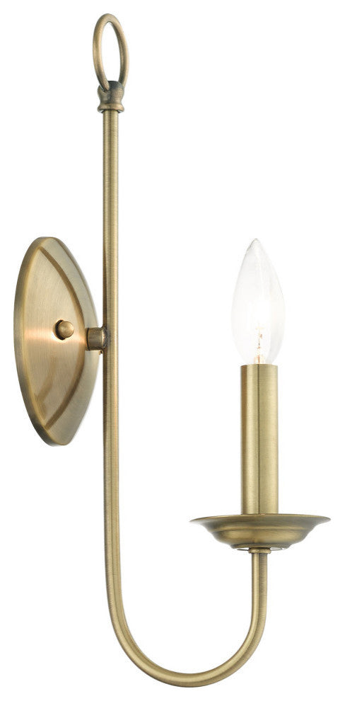 Livex Lighting Estate 1 Light Antique Brass Single Sconce