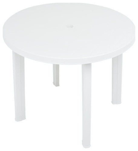 vidaXL Bistro Table Outdoor Side Table Garden Table for Camping Plastic White