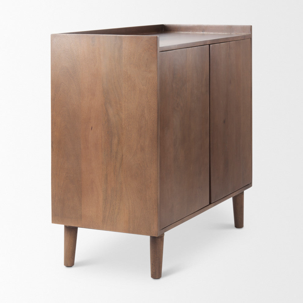 Lillie Medium Brown Solid Wood Accent Cabinet