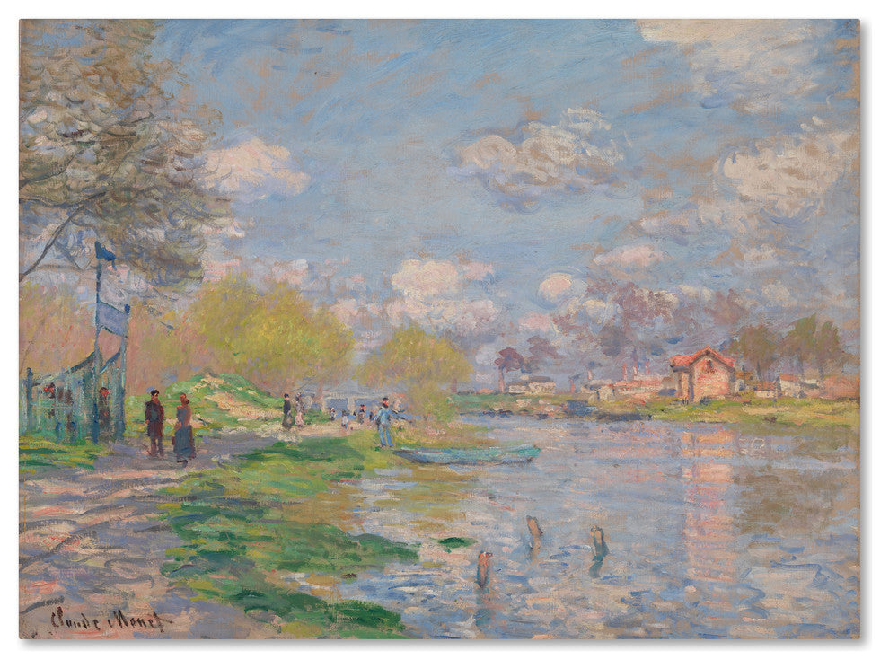 Monet 'Spring By The Seine' Canvas Art, 19 x 14