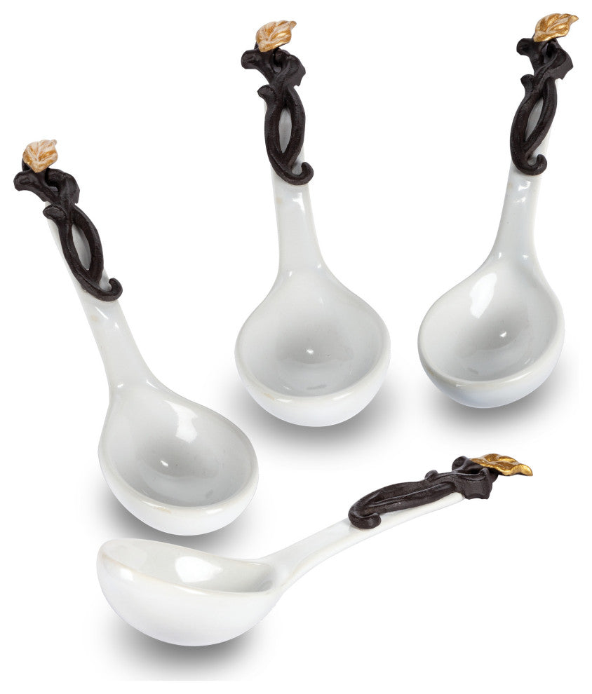White Stoneware Spoons