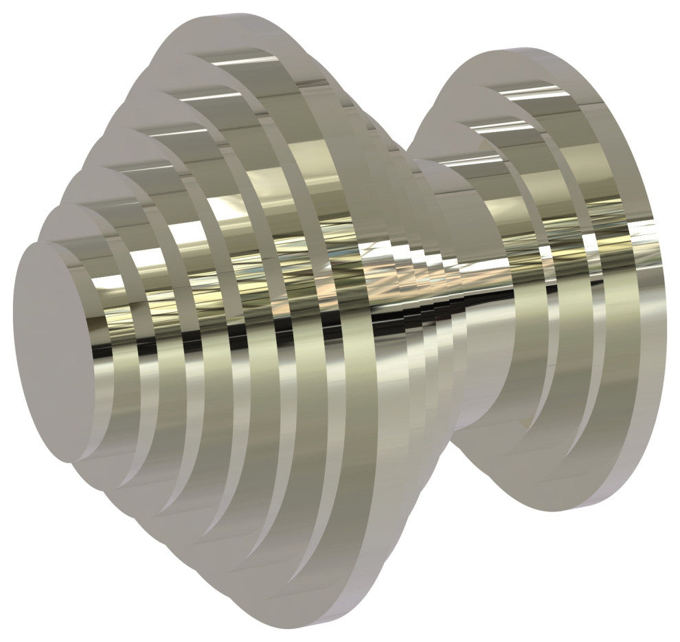 Designer Cabinet Knob, Polished Nickel