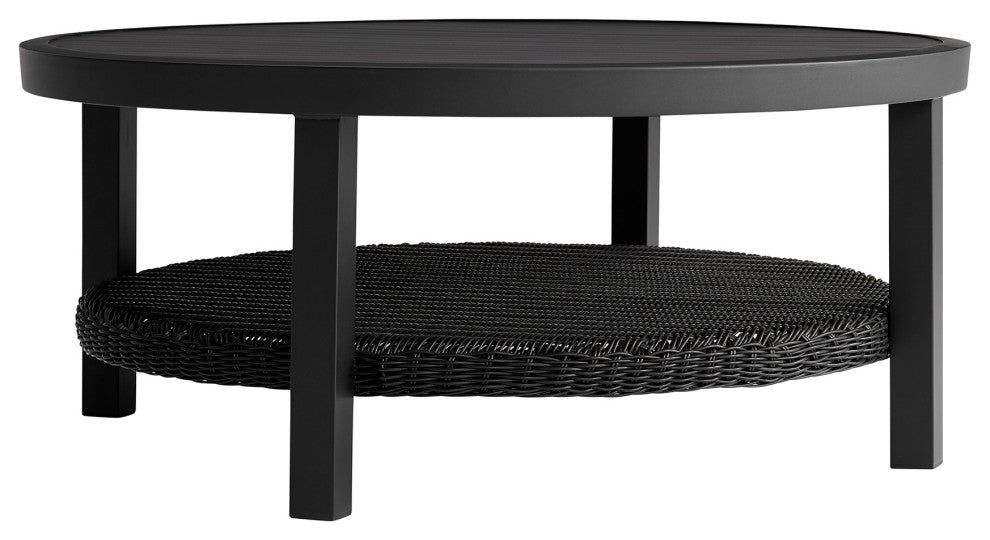 Grand 5 Piece Black Aluminum Outdoor Seating Set With Dark Gray Cushions