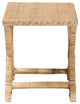 Farica Modern Bohemian Natural Rattan And Mahogany Accent Bench