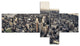 Architecture and Colors of New York, Cityscape Canvas Print, 60"x32", 5 panels