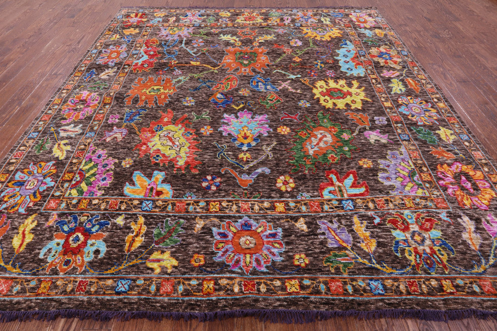 10' Square Turkish Oushak Handmade Wool Rug - Q16115
