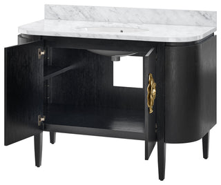 Briallen 48" Black Vanity with Oval Undermount Sink