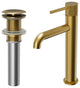 Karran 1-Handle 1-Hole Vessel Faucet With Pop-up Drain, Brushed Gold