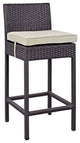 Espresso Beige Convene 5-Piece Outdoor Patio Pub Set