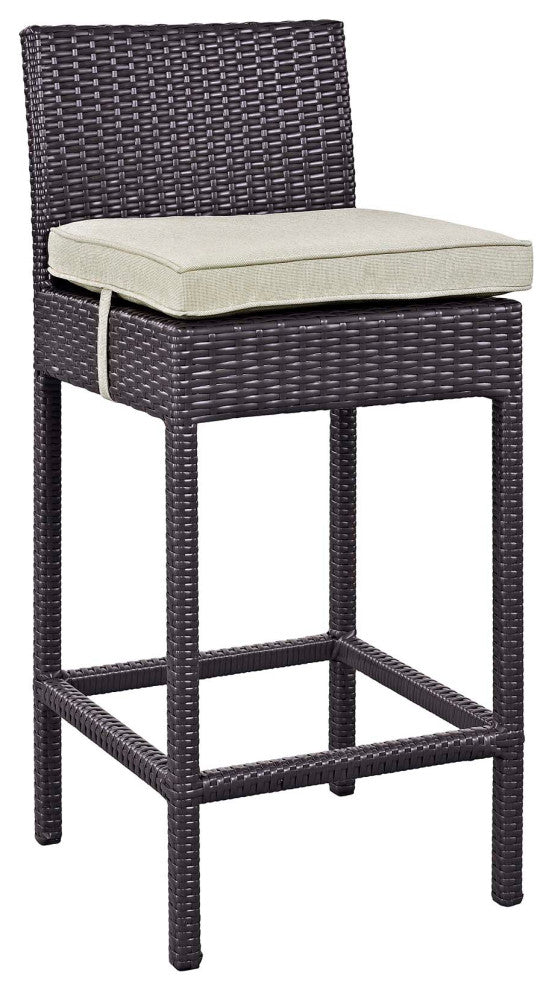 Espresso Beige Convene 5-Piece Outdoor Patio Pub Set