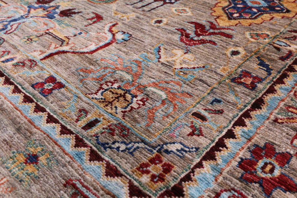 Handmade Persian Tabriz Wool Rug 8' 2" X 11' 4" Q7412