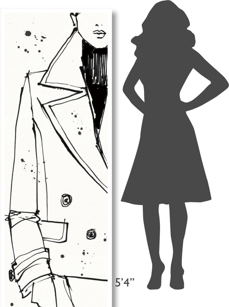 "Fashion Strokes V" Digital Paper Print by Anne Tavoletti, 26"x74"