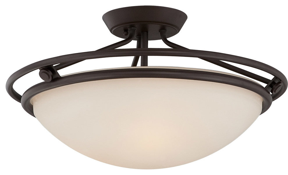 Quoizel QF1202SWT Three Light Semi-Flush Mount Ashland Western Bronze