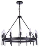 Larrson Chandelier 12  Light  Flat Black