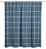 Linen Plaid 5 71x74 Shower Curtain