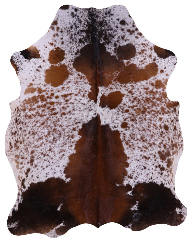 Salt and Pepper Natural Cowhide Rug 7' 1" X 5' 8" C1653